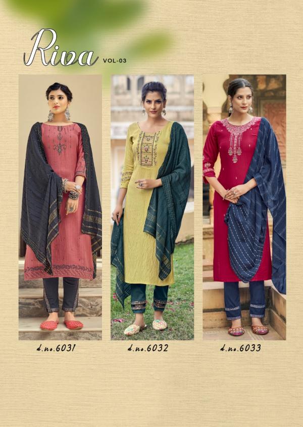 Koodee Riva 3 Beautiful Ethnic Wear Readymade Salwar 